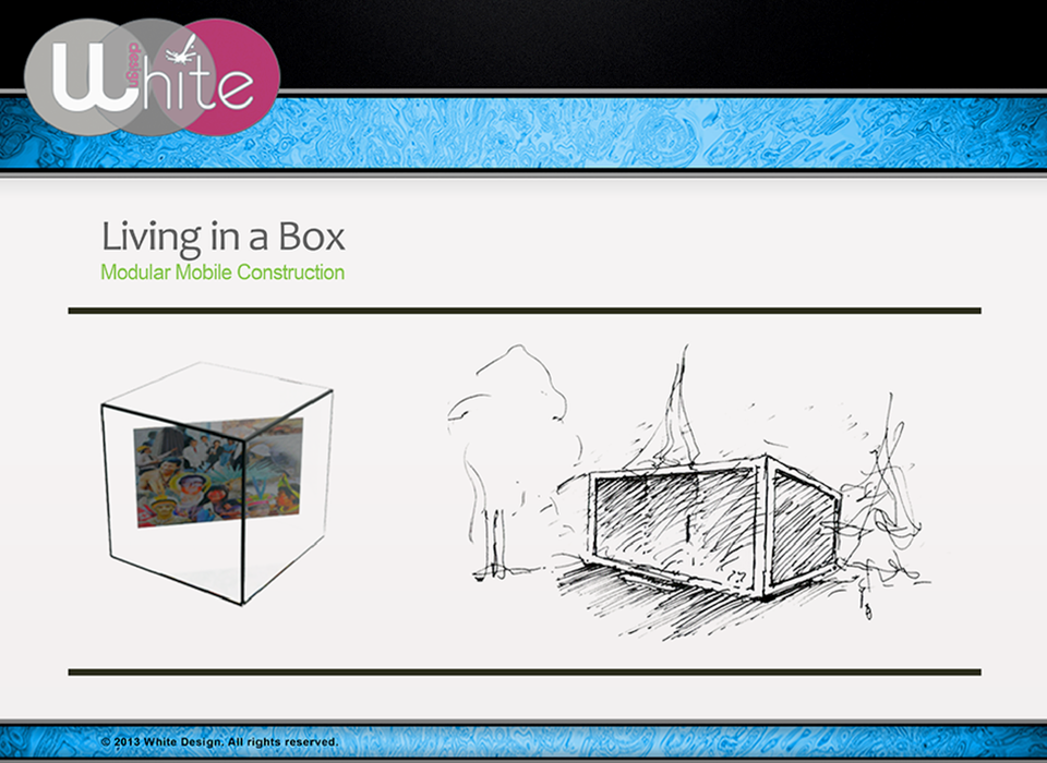Early concept sketches exploring the cube and its setting.